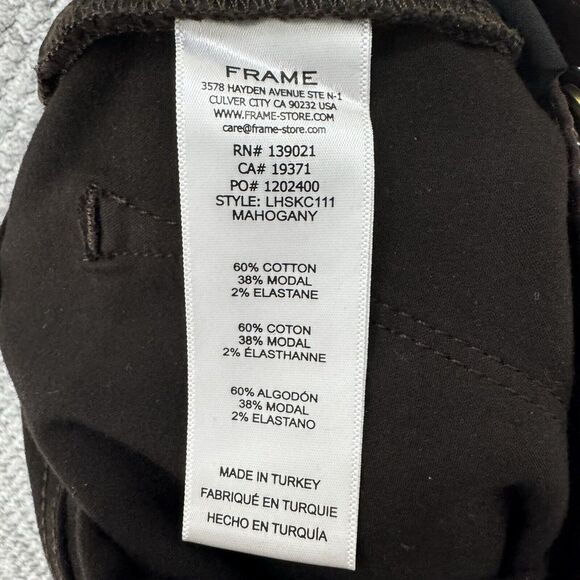 FRAME Pants Women 27 Brown Le High Skinny Crop Mid Rise Soft Stretchy 5 Pockets - Picture 15 of 16